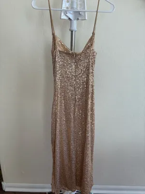 Sequin long gown Gold Size XS thumbnail 4