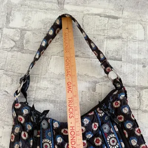 Vera Bradley Retired Night Owl Brown Black Quilted Cotton Hobo Shoulder Bag thumbnail 12