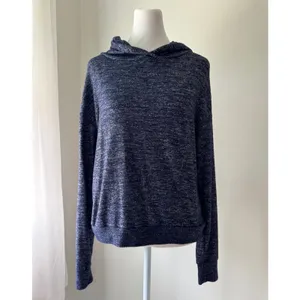 Gap Dark Blue Heather Relaxed Fit Hooded Sweatshirt thumbnail 3
