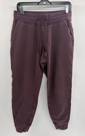 Lululemon warm down cuffed cozy comfortable pelt sweatpants joggers size 8 thumbnail 1