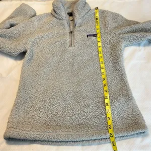 Patagonia Fleece Sherpa 1/4 Zip Pullover Top Gray Women’s Size XS thumbnail 10