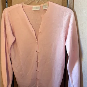 Light Pink Cardigan Sweater small thumbnail 1