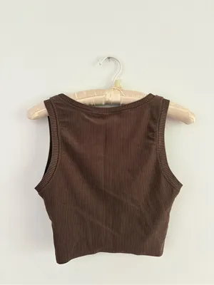 Aerie Offline Ribbed Shine Twist Front Sports Bra Size Medium thumbnail 4