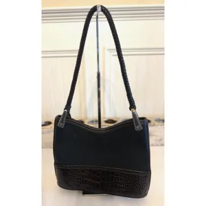 Brighton Shoulder Bag Womens Small Black Leather‎ Braided Strap Heart Charm thumbnail 2