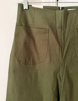 Anthropologie Maeve The Colette Ruffle-Hem Crop Wide-Leg Pants, Size 26 Tall thumbnail 6