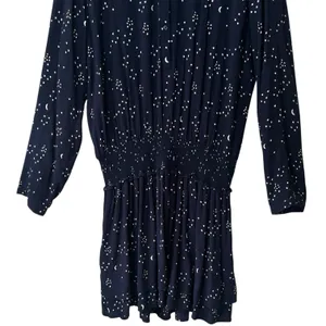 Rails Juliette‎ Navy Galaxy Long Sleeve Drop Waist Mini Dress Celestial Chic L thumbnail 5