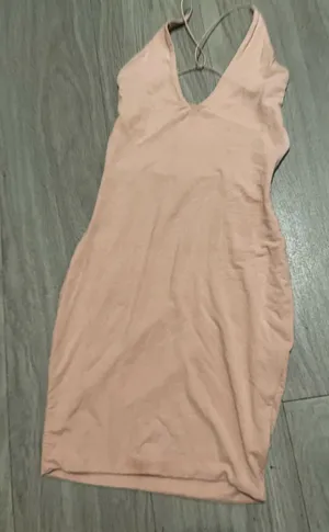 Oh Polly Blush Pink Strappy V-Neck Mini Dress thumbnail 1
