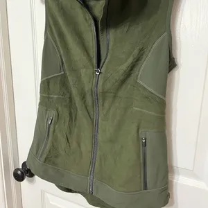Athleta Vest Womens Small Green Outlander Fleece Zip Up‎ thumbnail 6