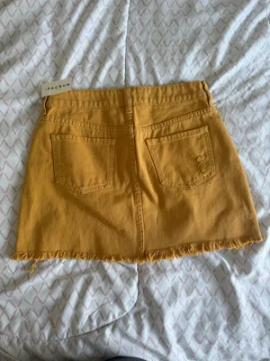 Pacsun Yellow Mini Denim Skirt thumbnail 3
