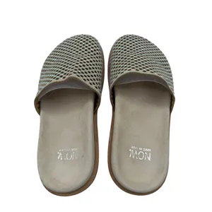 NOW Made in Italy Shoes Women 7 Ivory Rhinestone Perforated Leather Mule Slides‎ thumbnail 7