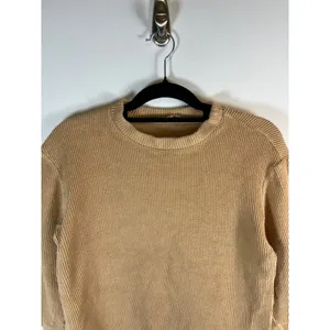 Reformation Jeans Tan Ribbed Knit Organic Cotton 3/4 Sleeve Top‎ Small Designer thumbnail 3