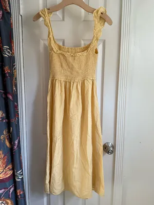 Aritzia Wilfred Reminisce Dress Pastel Yellow Size Small thumbnail 5