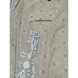 BCBG MaxAzria Kyndal XXS High-Low Maxi Dress Tapestry Long Sleeve Designer Boho thumbnail 11