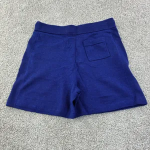 Meticulous Knitwear Womens Med Blue Knit Lounge Shorts Drawstring Waist‎ Casual thumbnail 6