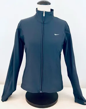 Nike Vintage Dri-Fit Full Zip Grey Jacket size Medium, Cropped Fit thumbnail 1