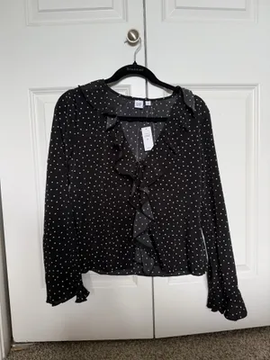 Gap Polka Dot Ruffle Blouse thumbnail 2