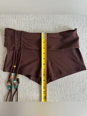 edikted Thia Ruched Bead Foldover Shorts thumbnail 7