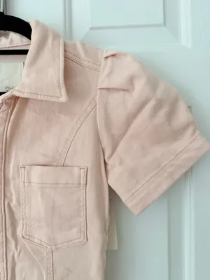 Anthropologie Pilcro The Kit Utility Romper in Pink, Size 2 thumbnail 4