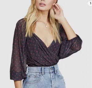 Free People Mesh Long Sleeve Top thumbnail 1