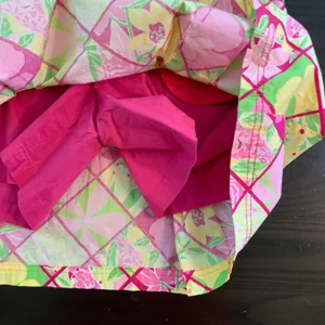 Lilly Pulitzer Pink Green Tropical Parrot Trellis ALine Mini Skirt Skort 10 READ thumbnail 9
