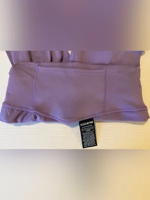 PINK Victoria’s Secret Active Seamless Ribbed High Waisted Leggings Lavender thumbnail 4