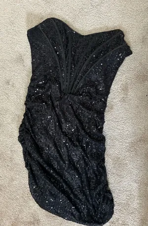 Hello Molly Black Dress Sequin thumbnail 1