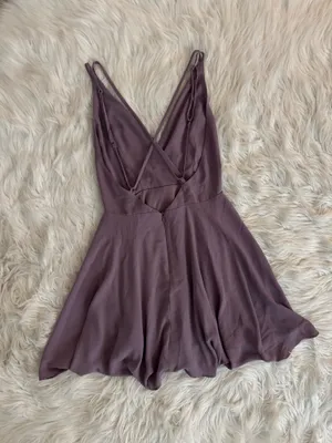 Urban Outfitters Lavender V-Neck Mini Dress thumbnail 5