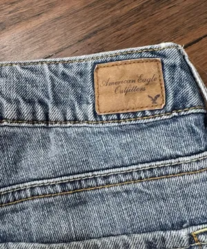 American Eagle Outfitters Vintage Embellished Distressed Denim Shorts thumbnail 5