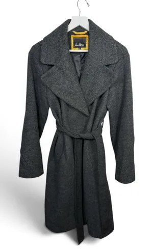 SAM EDELMAN Gray Peacoat Single Breasted Notched Collar Winter Coat Sz M thumbnail 1