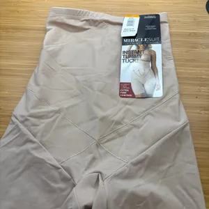 Miraclesuit Beige High Waist Tummy Tuck Thigh Slimmer Shapewear Small thumbnail 3