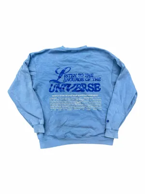 The Mayfair Group Sweatshirt Women’s XS Blue Language Of The Universe Crewneck thumbnail 6