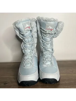Nortiv 8 Mid Calf Wateproof Silver Blue Women’s Lace Up Winter Boot Size 9.5 thumbnail 3