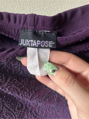 Juxtapose Y2K Purple Strapless Beaded Mini Dress thumbnail 3
