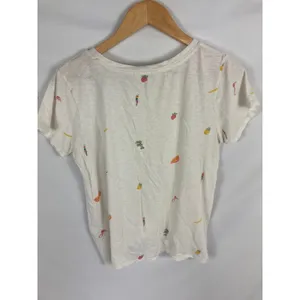 Lucky Brand Tropical Graphic Patterned White Tshirt Size Medium thumbnail 3