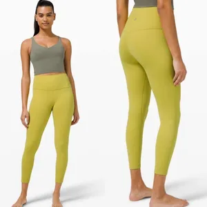 Lululemon Align Pant 25" Yellow Pear Size 14‎ thumbnail 2