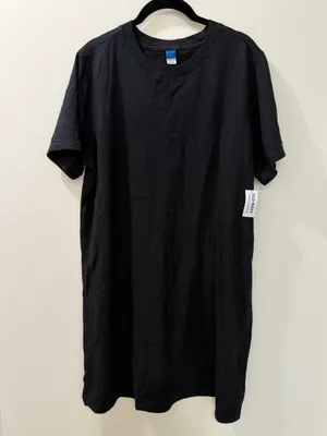 NWT Old Navy Black Mini Cotton T-Shirt Dress thumbnail 2