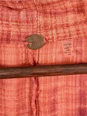 Free People Womens XS/S Tie Dye Kimono Jacket Cotton Gauze Belted Boho Rust thumbnail 3