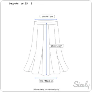 Skirt set swing skirt button up top Gray thumbnail 3