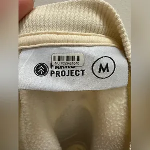 Parks Project cream pullover cropped sweater medium “Leave only Good Vibes” thumbnail 4