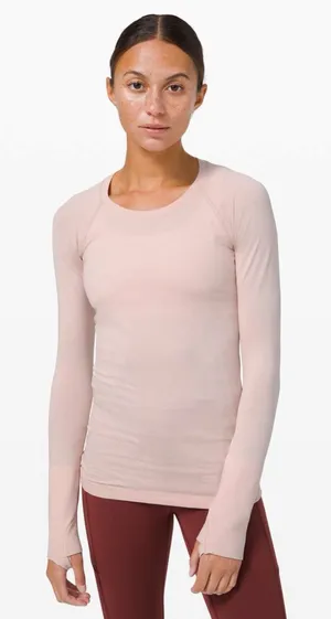 Lululemon Swiftly Tech Long Sleeve 2.0 in Feather Pink thumbnail 1