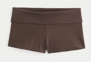 Hollister Callie Reversible Knit Shortie Shorts - Brown thumbnail 1
