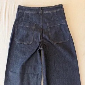 Maeve Ettie High-Rise Crop Wide-Leg Jeans Women 29T Dark Wash Indigo NWOT thumbnail 9
