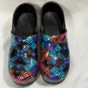 Dansko Womens Professional Color Weave Patent Leather Clog Shoes Sz 38 (7.5-8) thumbnail 2