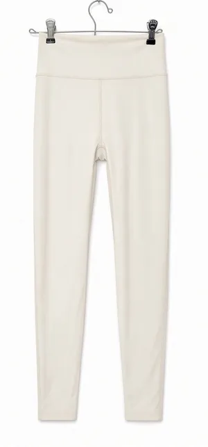 PAVOI High Waisted Scrunch Leggings Women’s Medium Bone Ivory Yoga Gym Pants thumbnail 1