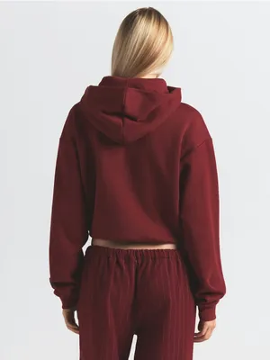 Skims (Gar) Cotton Fleece Classic Pullover Hoodie (8365) | Merlot | Size Large thumbnail 5
