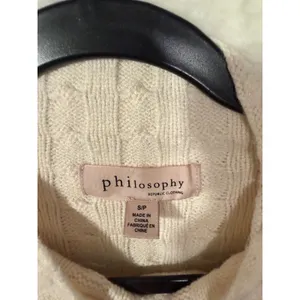 Philosophy Republic Clothing Cream Cable Knit Mock Neck Sweater‎ Small thumbnail 5