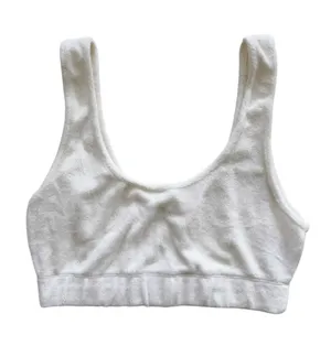 Zara Terry Cloth Cropped Top Size Medium thumbnail 1