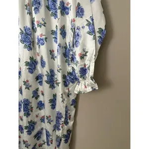 Vintage Sarah Morgan Satin Maxi Nightgown‎ Womens M Cottagecore Floral Granny thumbnail 3
