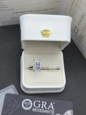 5ct Emerald Cut Elongated Moissanite D VVS1 Solitaire Engagement Ring Size 6 thumbnail 8