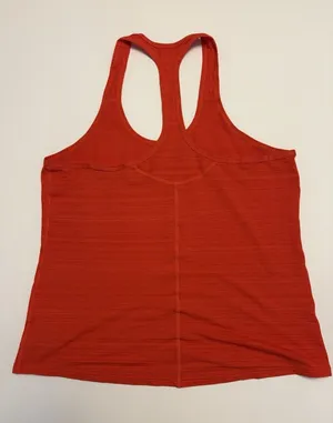 Nike Tank Top Womens Medium Orange/Red Racerback Athletic Workout Activewear thumbnail 1